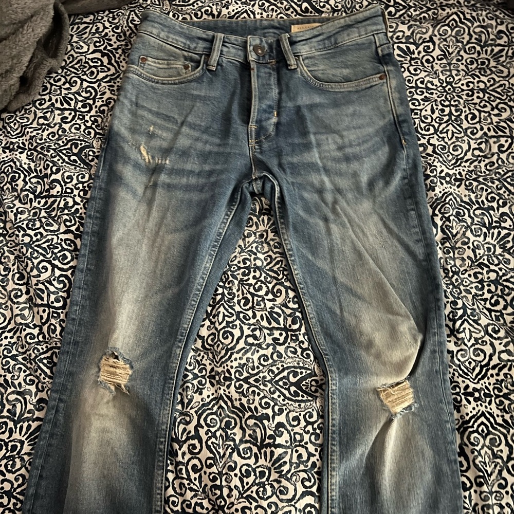 All Saints Men's Slim Jeans - Light Blue